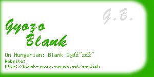 gyozo blank business card